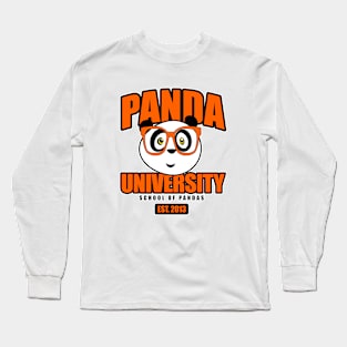 Panda University - Orange Long Sleeve T-Shirt